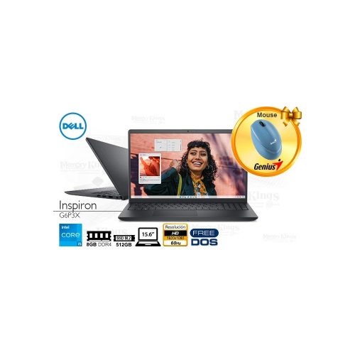 Laptop Dell Inspiron 15 3530, Core i5-1334U, 8GB RAM, 512GB SSD, 15.6'' pantalla, gráfica Intel UHD