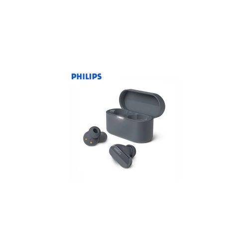 Audífonos Philips True Wireless TAT3508BK - 21h de batería, Bluetooth, resistentes al agua, táctiles en negro