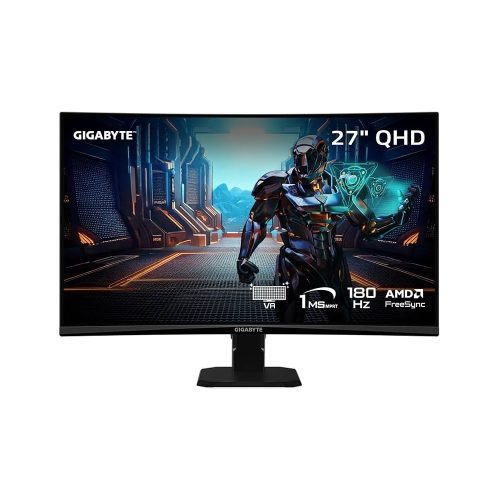 Monitor gaming GIGABYTE 27" GS27QCA QHD, alta velocidad, diseño elegante y colores vibrantes