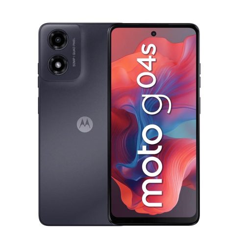 Motorola Moto G04S smartphone negro 128GB Android, pantalla táctil y diseño elegante
