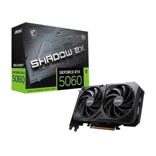 Tarjeta de Video MSI RTX 5060 Ti 8GB Shadow - Rendimiento Superior, HDMI, PCIe, Dual Fan