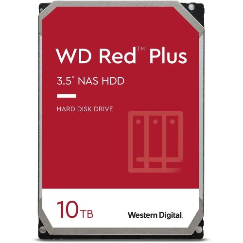 Disco Duro Interno Western Digital WD Red Plus de 10 TB, 3.5", 7200 RPM, ideal para NAS