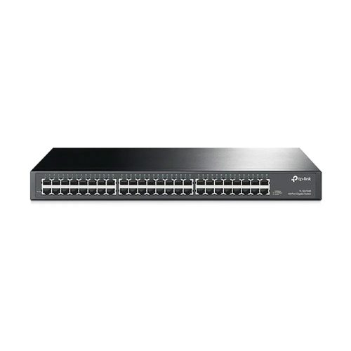 Switch TP-Link de 48 puertos, alta velocidad y fácil gestión, ideal para redes empresariales.