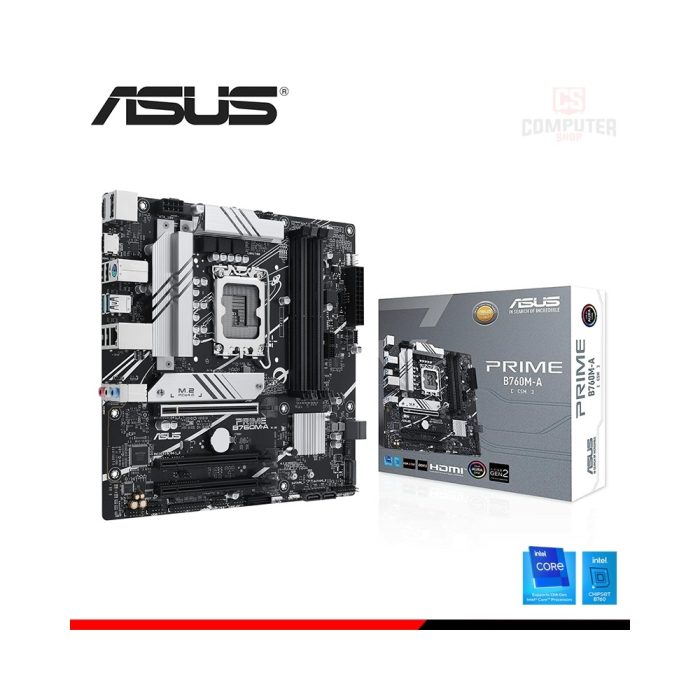 Placa madre ASUS PRIME B760M-A DDR5 LGA 1700 con chipset Intel B760 para máxima conectividad