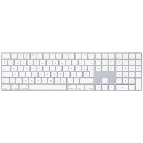 Teclado Apple Magic Keyboard con teclado numérico - diseño ergonómico, conexión Bluetooth, blanco