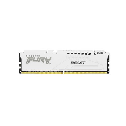 Memoria Kingston Fury Beast 16GB DDR5 5200MHz blanca, alta velocidad para gaming y rendimiento extremo
