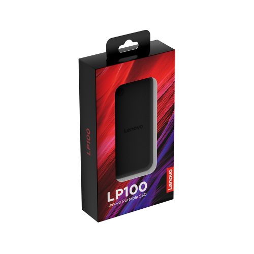 Disco SSD externo Lenovo LP100 500GB USB-C, velocidad rápida, color negro, ideal para almacenamiento