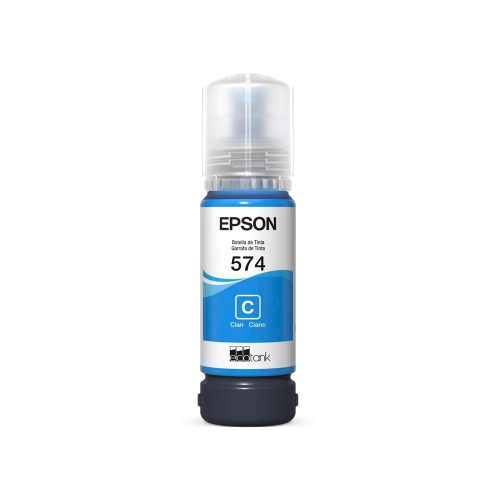 Tinta Epson 574 Cyan 70ml para L8050 - Color brillante y calidad de impresión excepcional