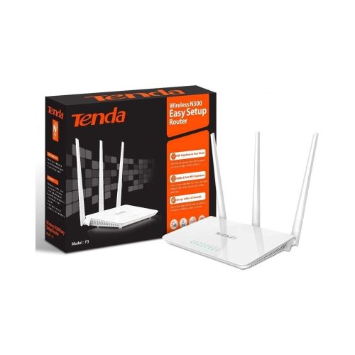 Router Inalambrico Tenda F3 - Conectividad N300 Mbps, Ideal para Hogar y Oficina, Eficiente y Rápido