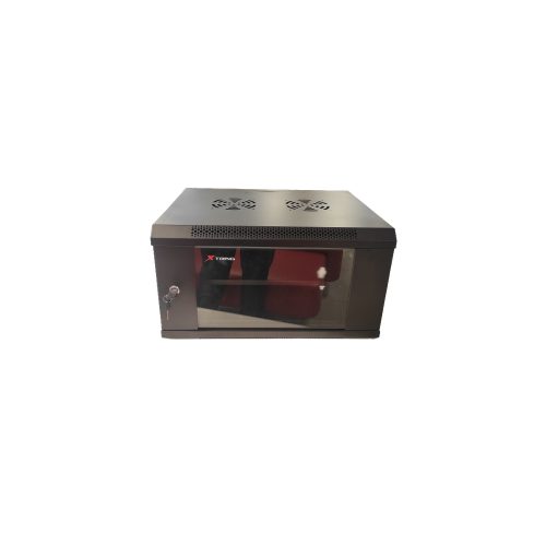 Gabinete Metálico de Pared STV 4U 600x450mm - Ideal para Organización Segura de Equipos