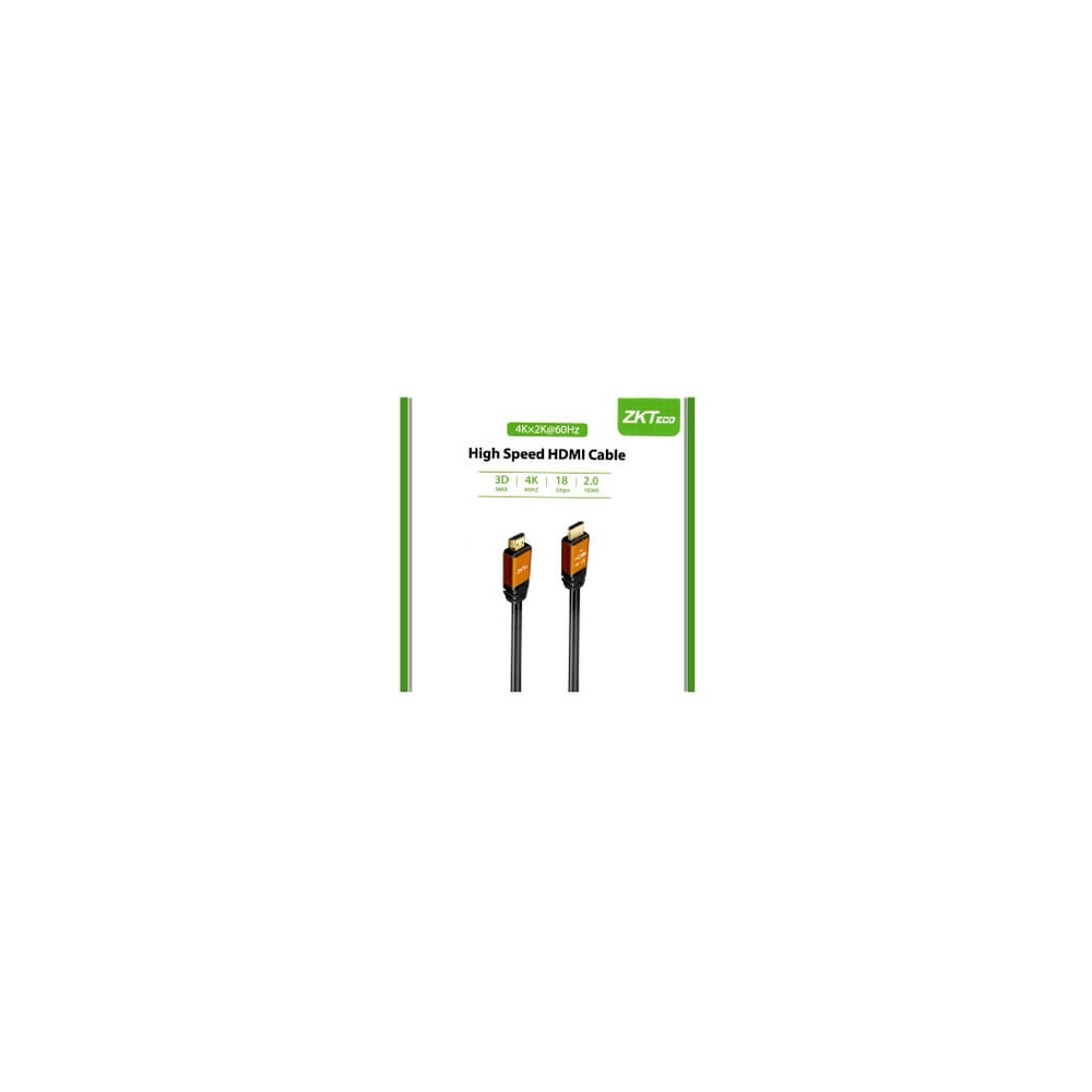 Cable HDMI 3M ZKTeco: Alta Velocidad, Conexión 4K, Compatible con Todos tus Dispositivos