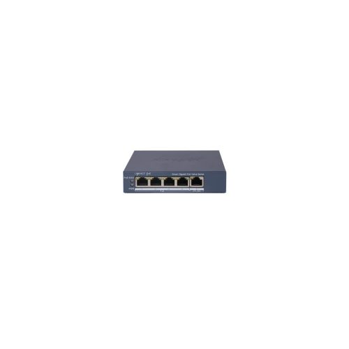 Hikvision Smart Switch Adminis 4 PoE Gigabit 1000M - 45W Bajo Consumo, Ideal para Redes Eficientes