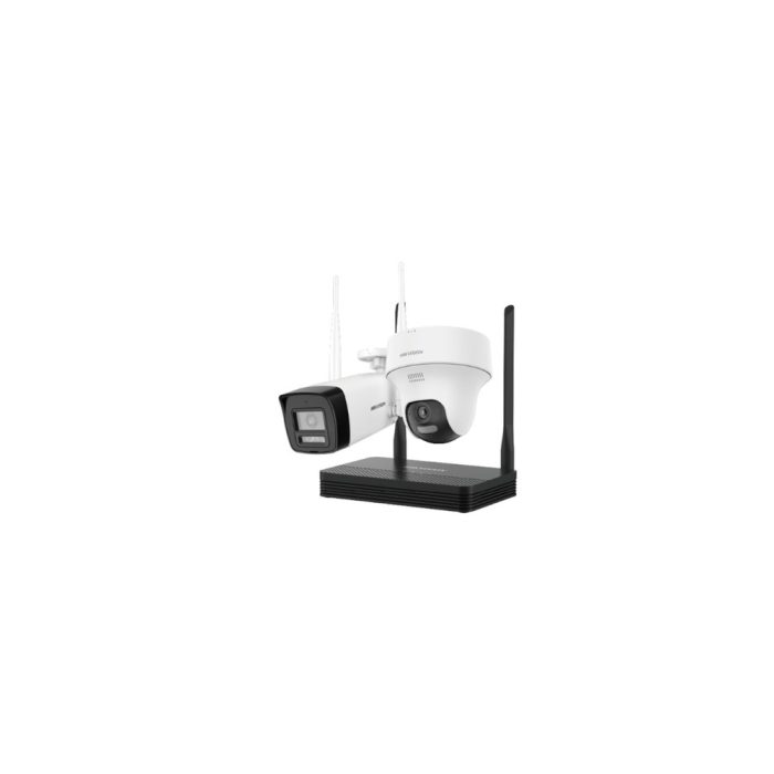 Kit WiFi HIKVISION 4MP: Cámara PT Turret y Cámara Bullet para Seguridad Interior y Exterior