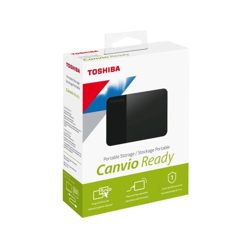Disco Duro Externo Toshiba Canvio Ready 1TB Negro, Compatible con Mac, Conectividad USB 3.0
