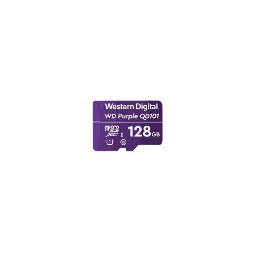 WD MicroSD 128GB Purple para Video Vigilancia - Almacenamiento Rápido y Seguro