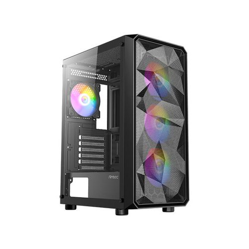 Caja Mid Tower Antec AX83 RGB negra, diseño moderno y refrigeración eficiente para gamers