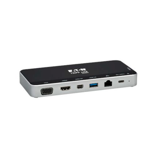 Estación de acoplamiento USB-C Tripp-Lite con HDMI, DP, VGA y múltiples puertos de conexión