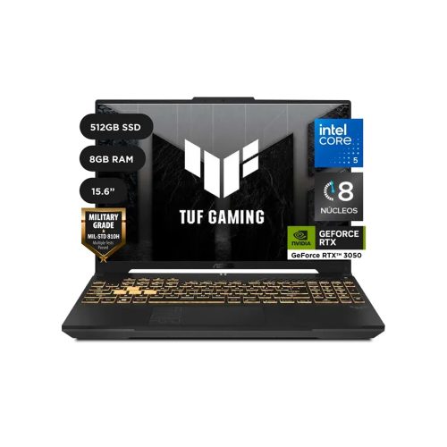 Notebook Asus TUF Gaming F16 FX607VJ - i5, 16GB RAM, 512GB SSD, RTX3050 6GB, 15.6" Gaming.