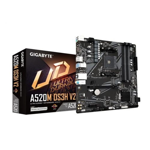 Placa base Gigabyte A520M DS3H V2 AM4 para PC, compacto, ideal para procesadores AMD, rendimiento optimizado