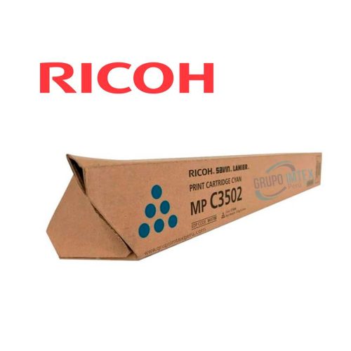 Tóner Ricoh 841738 Cyan para MP C3002/C3502 - Alto Rendimiento 18K Páginas - Calidad Profesional