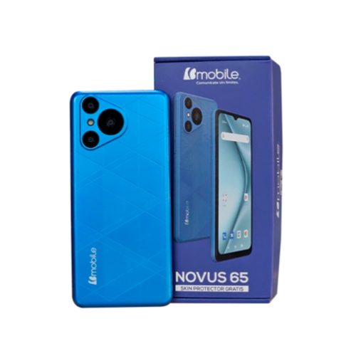 Celular Bmobile Novus 65 Azul 4G LTE, 2GB RAM y 64GB Almacenamiento Dual SIM, Ideal para Todo Uso