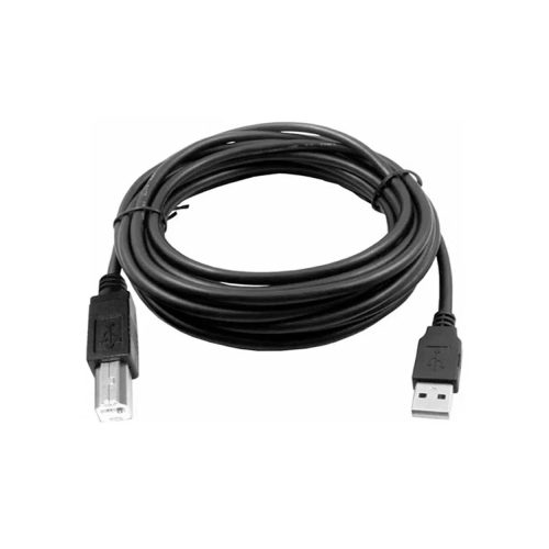 Cable USB 2.0 Tipo-B de 3 Metros DELCOM para Impresoras - Conexión Rápida y Sólida, Ideal para Oficinas