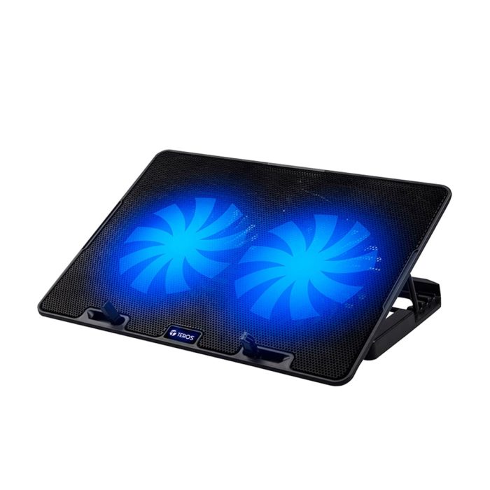 Cooler TEROS TE-7020N para Notebook de 15.6", 2 ventiladores de 12cm, refrigeración eficiente