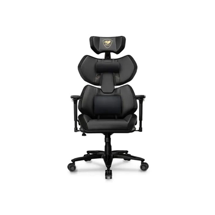 Silla Gaming Cougar Terminator Elite Gold - Ergonomía, Estilo Premium y Soporte Ajustable en Negro