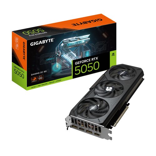Tarjeta Gráfica GIGABYTE GeForce RTX 5050 8GB OC - Potencia Gaming 128 bit para un Rendimiento Superior
