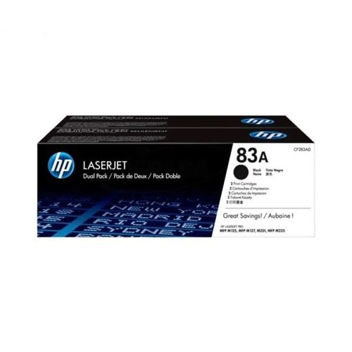 Toner HP 83AD Negro Original para Impresoras - Rendimiento de 3000 Páginas (Caja de 2)