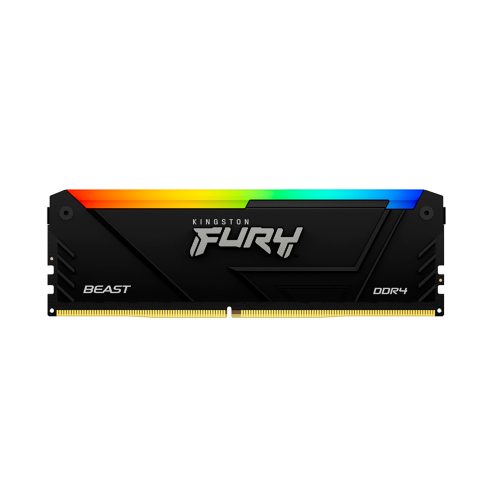 Memoria RAM Kingston Fury Beast 32GB DDR4 RGB 3200MT/s CL16 288-Pin para Gaming y Rendimiento