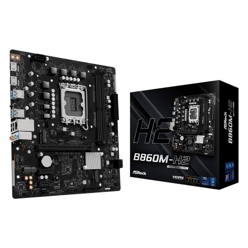 ASRock B860M-H2 Micro ATX - Placa Base DDR5 de Alto Rendimiento, Ideal para Gaming y Oficinas