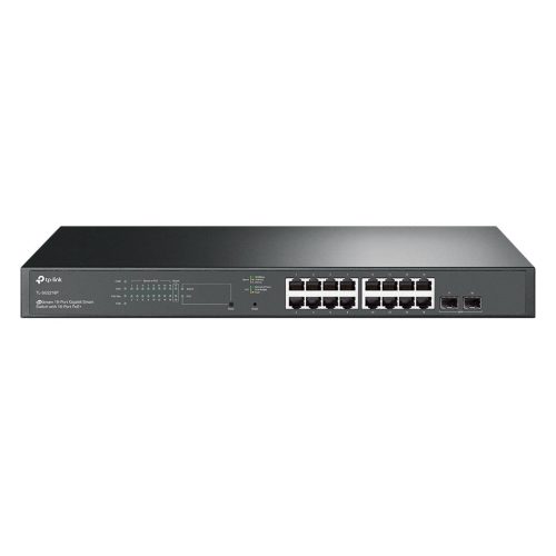 Switch TP-Link SG2218P de 18 puertos PoE, alto rendimiento, ideal para redes domésticas y oficinas