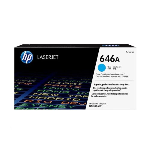 Tóner HP 646A Cyan para LaserJet CM4540 - Alta calidad de impresión y rendimiento excepcional
