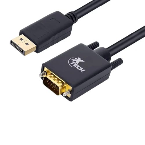 Cable DisplayPort a VGA Xtech XTC-377 Negro - Conexión fiable para tus dispositivos de alta definición