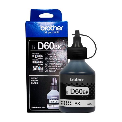 Tinta Brother BTD-60BK Negra para DCP-T310 - Alta calidad de impresión, 4.000 páginas de rendimiento