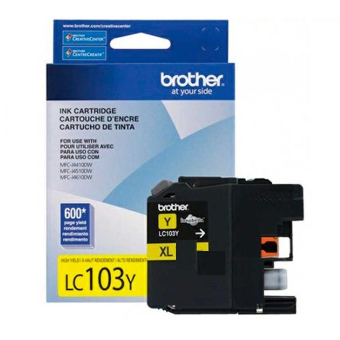 Tinta Brother LC103Y Amarilla para MFC-J4510DW - 600 Páginas de Calidad Superior