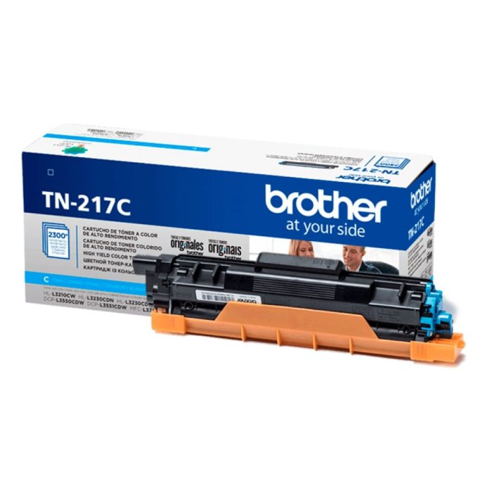 Tóner Brother TN-217C Cian 2300 Páginas para HLL3270CDW, DCPL3551CDW y MFCL3750CDW