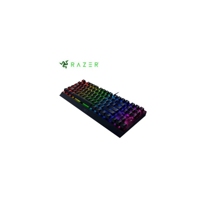 Teclado Razer BlackWidow V3 TKL Mecánico Verde, Retroiluminación Chroma, Compacto y Eficiente en Negro