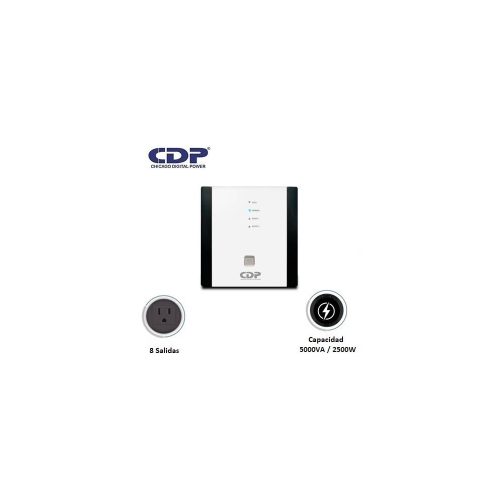 Estabilizador CDP R-AVR5008I 5000VA/2500W con 8 Salidas para Protección Energética Eficiente