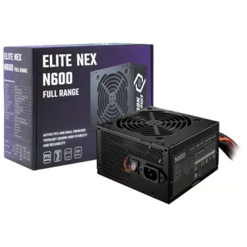 Fuente de Poder Cooler Master Elite Nex N600 - 600W, Eficiencia Energética, Conectividad Avanzada