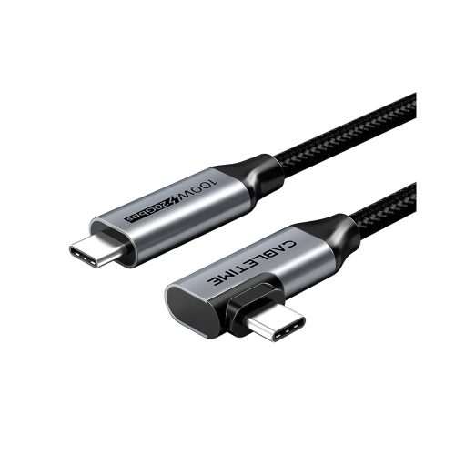 Cable USB-C a USB-C 1m CABLETIME CU24H 4K 100W - Alta velocidad y carga rápida para tus dispositivos