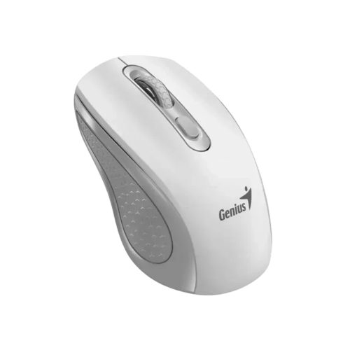 Mouse Genius NX-8025S Wireless Ergonómico 4-Bot Silent Blanco y Gris - Ideal para Trabajo y Gaming