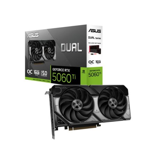 Tarjeta Gráfica ASUS DUAL GeForce RTX 5060 Ti 16GB OC | Rendimiento Superior y Alta Velocidad