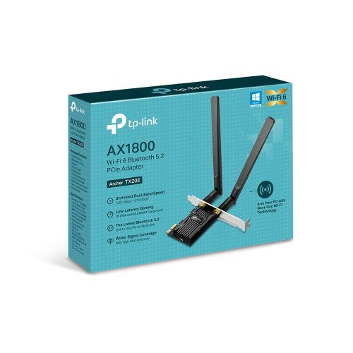 Adaptador WiFi 6 TP-Link AX1800 PCIe Doble Banda 5.2 con Bluetooth - Conexión Rápida y Estable
