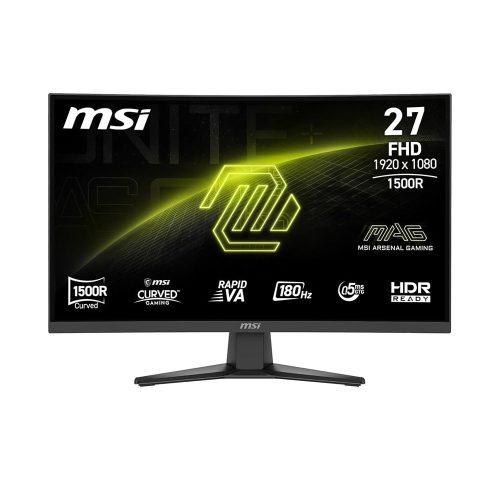 Monitor MSI MAG 275CQF E18 de 27", resolución WQHD 2560x1440, HDMI y DisplayPort, ideal para gaming