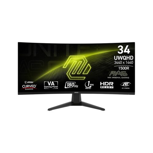 Monitor MSI MAG-346CQ 34" Curvo WUHD 180Hz 1ms HDMI - Experiencia Visual Inmersiva y Fluida