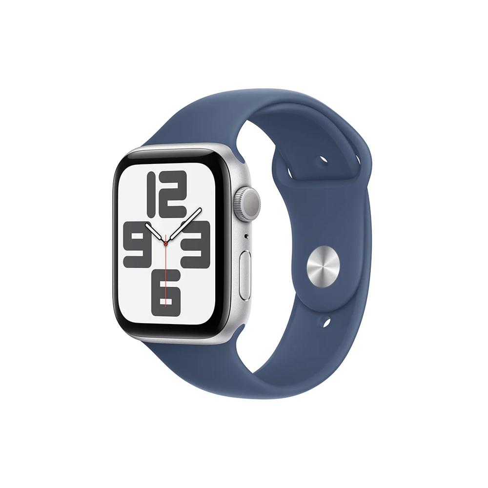 Apple Watch SE 44mm Plata con Banda de Mezclilla, GPS, 32GB, Monitor de Salud y Ejercicio