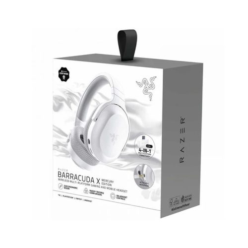 Auricular Razer Barracuda Gaming Wireless Bluetooth Blanco - Sonido Inmersivo y Confort Premium