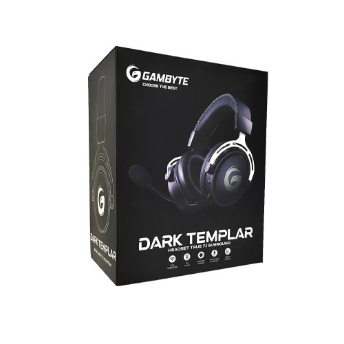 Auriculares inalámbricos Gambyte Dark Templar Gaming 7.1 con micrófono y conector Jack - Sonido envolvente